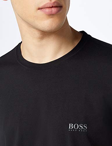 BOSS T-shirt Rn 2p Co/el Camiseta, Negro (Black 1), Medium (Pack de 2) para Hombre
