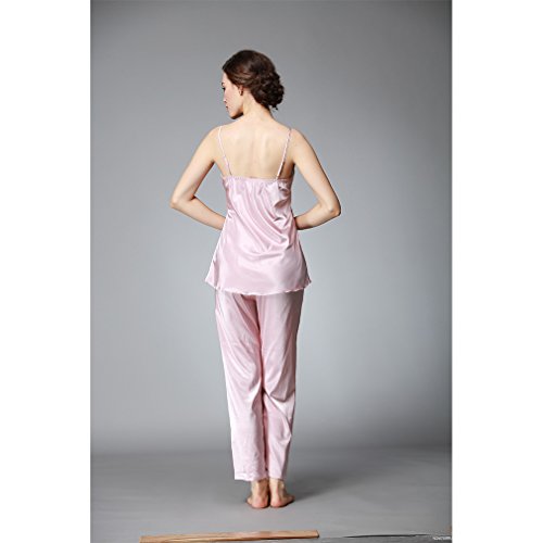 BOYANN Ropa de Dormir Erótica para Mujer Sexy Batas y Kimonos de Satén Albornoces, Púrpura Rosa Pálido M