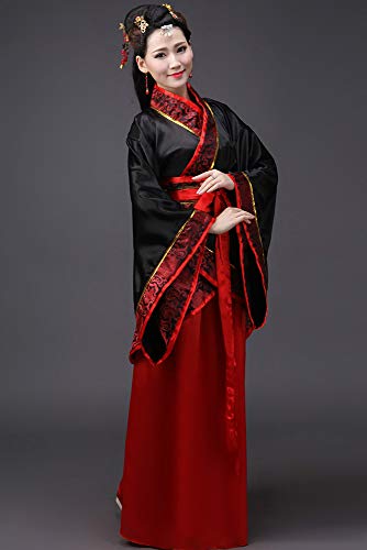 BOZEVON Ropa de Mujer Traje Tang - Traje Tradicional de Estilo Chino Antiguo Vestidos de Hanfu - para Show de Escenario Actuaciones Cosplay, Estilo-1/3XL