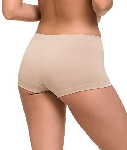 Bragas Culotte Shorts de Lycra Sin Costuras Suaves y Cómodos (Pack de 6) (Surtido, U)