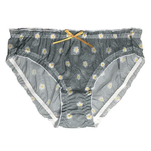 Bragas sin Costuras Mujer Sexy Tanga Impresión de Daisy Transparente Ahueca hacia Fuera Tentación Tanga Sin Costuras Erotica Sexy Ropa