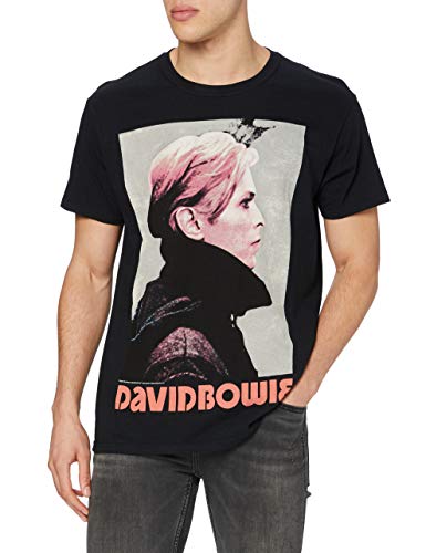 Bravado - David Bowie - Camiseta con cuello redondo de manga corta para hombre, Negro, L