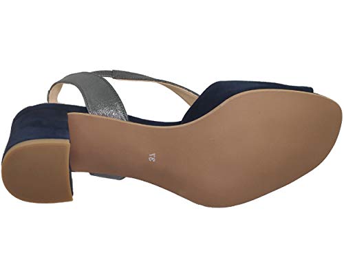 Brenda Zaro - Sandalias de Vestir de Terciopelo Mujer, Azul (Bleu (Baltico)), 39.5 EU