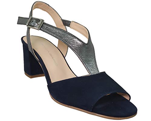Brenda Zaro - Sandalias de Vestir de Terciopelo Mujer, Azul (Bleu (Baltico)), 39.5 EU