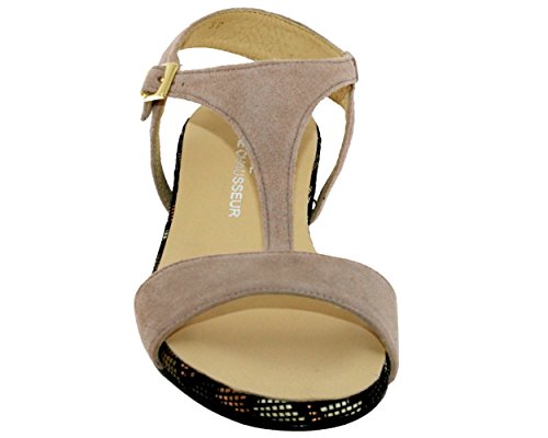 Brenda Zaro - Sandalias de Vestir de Terciopelo Mujer, Beige (beige), 38 EU