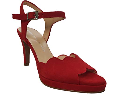 Brenda Zaro - Sandalias de Vestir de Terciopelo Mujer, Rojo (Rouge (Tristan Re)), 39 EU