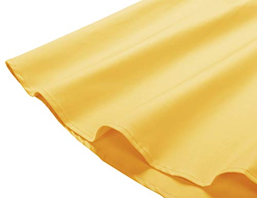 Bridesmay Vestido de Cóctel Fiesta Mujer Verano Años 50 Vintage Rockabilly Sin Mangas Pin Up Yellow 2XL