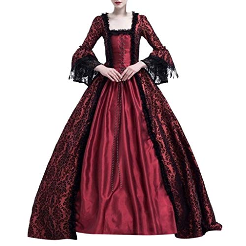Brillanto Vestido de Cosplay de Lolita de Victoriana Vestido de Estilo Vintage Medieval Vestidos de Encaje Disfraz Vestido Princesa