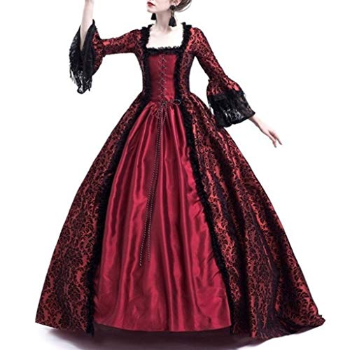 Brillanto Vestido de Cosplay de Lolita de Victoriana Vestido de Estilo Vintage Medieval Vestidos de Encaje Disfraz Vestido Princesa