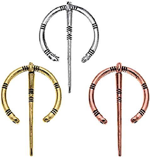 Broche de vikingo vikingo de estilo antiguo, con hebilla y cierre de hebilla, para ropa, broche vikingo, joyería medieval vikinga