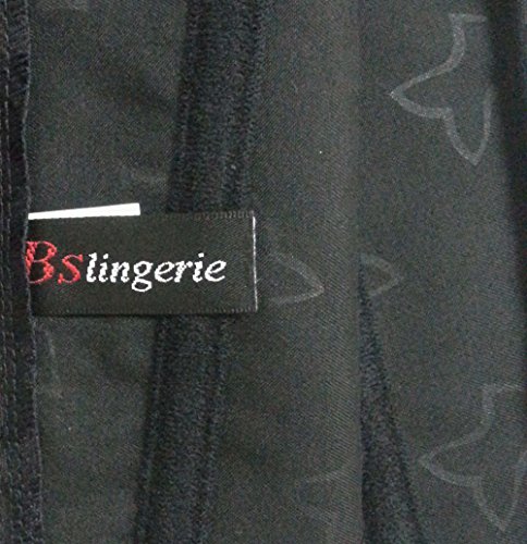 Bslingerie® Corsé para mujer, para reducir la cintura, brocado negro negro large