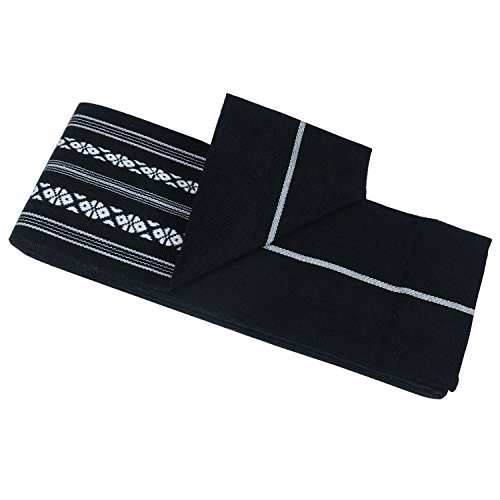 BUDO YA KAKU OBI de algodón Hecho en Japón color Negro