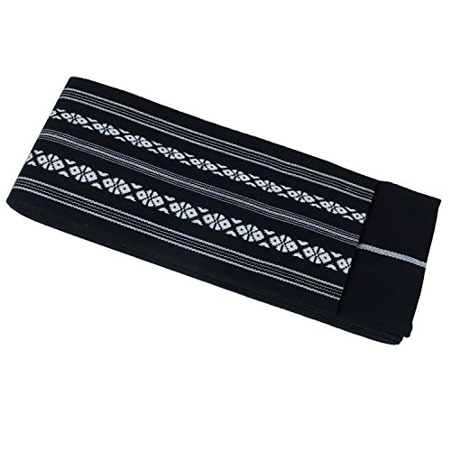 BUDO YA KAKU OBI de algodón Hecho en Japón color Negro