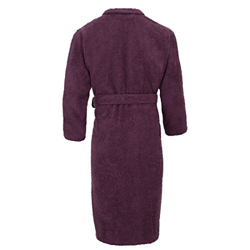 Burrito Blanco Albornoz Hombre o Mujer Ducha Algodón 100% de Rizo Talla L, Morado