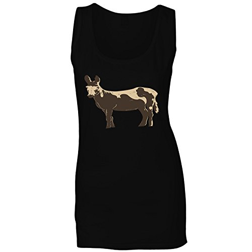 Burro Animal Gracioso Camiseta sin Mangas Mujer o567ft