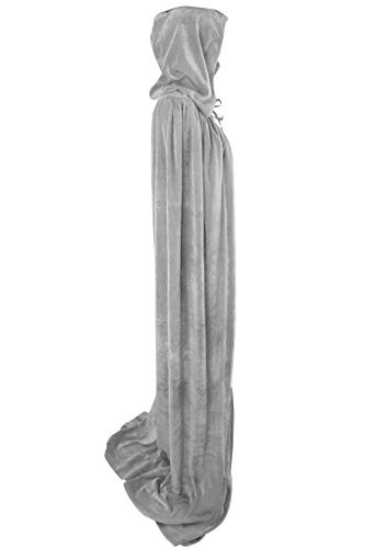 Cabo de Halloween Poncho con capucha con el vestido de la bruja capilla larga de Cosplay del traje de diablo medieval Escudo de maquillaje mujer del hombre del traje unisex Cabo Príncipes adulto
