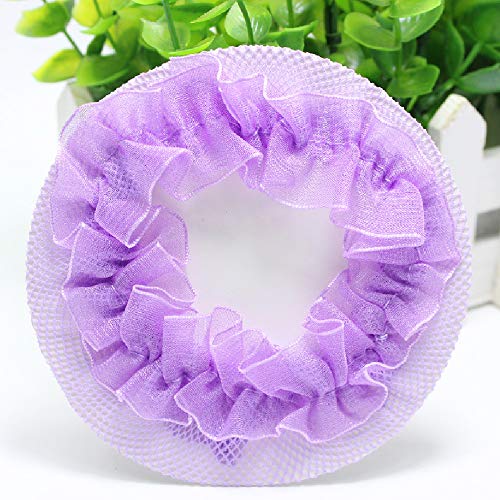 CAILI Redecillas,Invisible Malla de Borde Elástico para Peluca Fijar Pelo y Hacer Moño,Accesorios para el Cabello de Cabeza de Ballet(20 Piezas en 4 Colores)