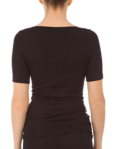 Calida True Confidence Damen Top Kurzarm Camiseta, Negro (WS Negro 996), L para Mujer