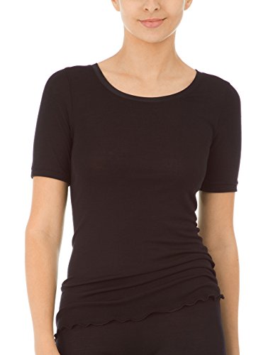 Calida True Confidence Damen Top Kurzarm Camiseta, Negro (WS Negro 996), L para Mujer