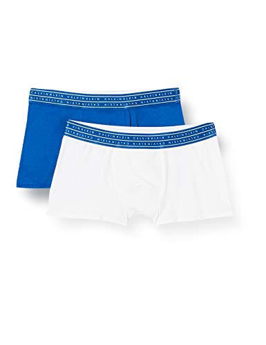 Calvin Klein 2pk Trunks Bañador, Azul ( 1trueblue/1pvhwhite ), 10/12 Unisex Niños