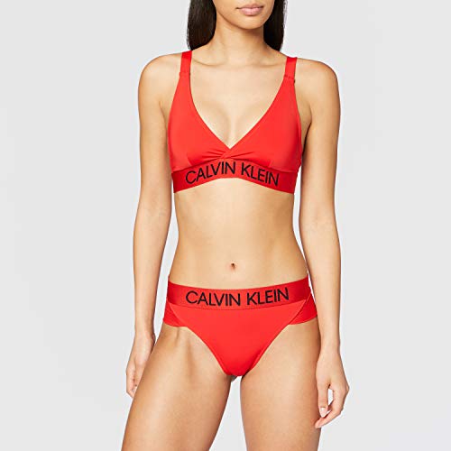 Calvin Klein Apex Triangle Pijama, Rojo (High Risk XBG), S para Mujer