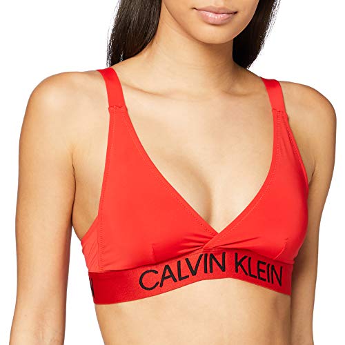 Calvin Klein Apex Triangle Pijama, Rojo (High Risk XBG), S para Mujer