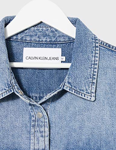 Calvin Klein Archive Lean Shirt Camisa, Denim, M para Mujer