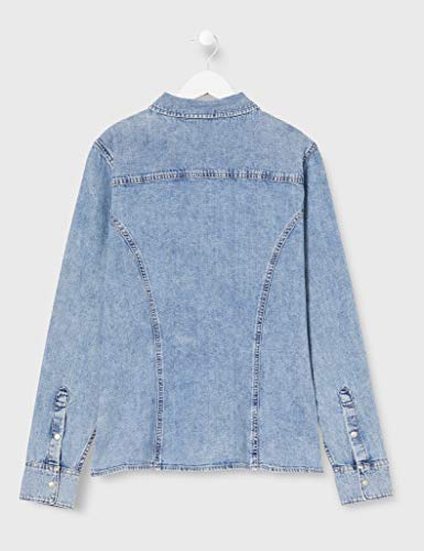 Calvin Klein Archive Lean Shirt Camisa, Denim, M para Mujer