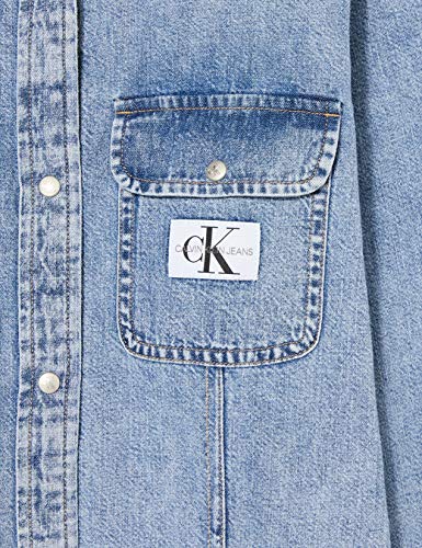 Calvin Klein Archive Lean Shirt Camisa, Denim, M para Mujer