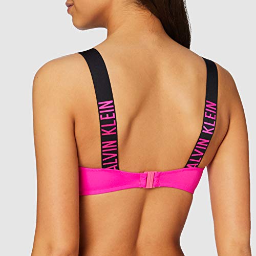 Calvin Klein Bandeau-rp Parte de Arriba de Bikini, Rosa (Pink GLO TZ7), S para Mujer