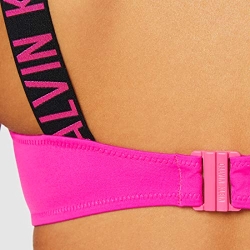 Calvin Klein Bandeau-rp Parte de Arriba de Bikini, Rosa (Pink GLO TZ7), S para Mujer