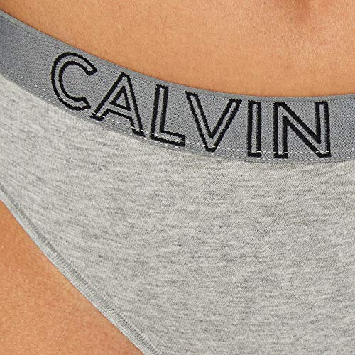 Calvin Klein Bikini Lencería, Gris (Grey Heather 020), XS para Mujer