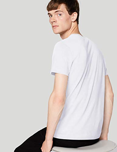 Calvin Klein Chest Institutional Slim SS tee Camiseta, Blanco (Bright White 112), XL para Hombre
