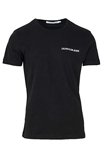 Calvin Klein Chest Institutional Slim SS tee Camiseta, Negro (CK Black 099), XXL para Hombre