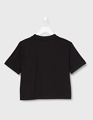 Calvin Klein CK Badge Cropped tee Camisa, Negro, XS para Mujer