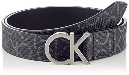 Calvin Klein CK Belt 3cm Cinturón, Negro (Black Mono 0gj), 85 para Mujer