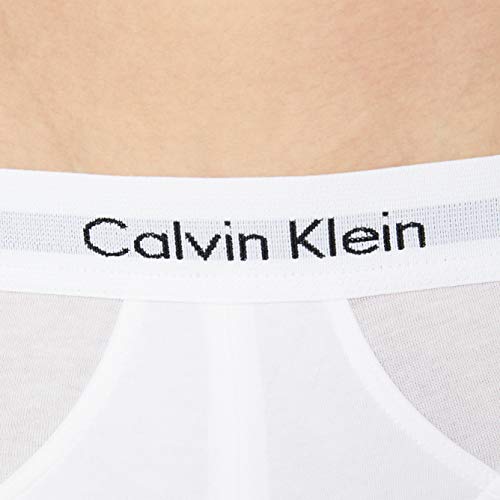 Calvin Klein Hip Brief 3pk Slip, Blanco (White), M (Pack de 3) para Hombre