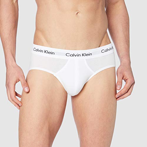 Calvin Klein Hip Brief 3pk Slip, Blanco (White), XL (Pack de 3) para Hombre
