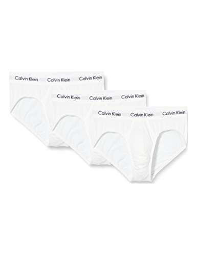 Calvin Klein Hip Brief 3pk Slip, Blanco (White), XL (Pack de 3) para Hombre