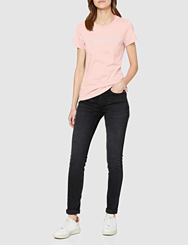 Calvin Klein Institutional Logo Slim Fit tee Camiseta, Rosa (Keepsake Pink Tir), L para Mujer