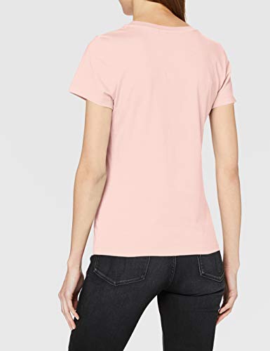 Calvin Klein Institutional Logo Slim Fit tee Camiseta, Rosa (Keepsake Pink Tir), L para Mujer