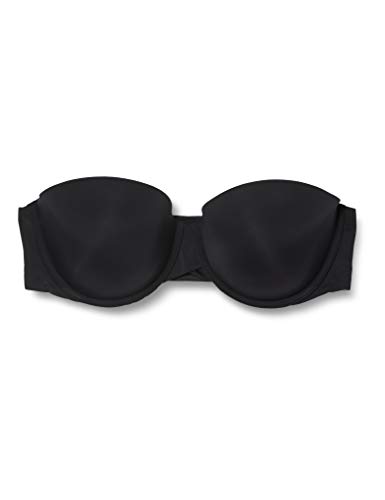 Calvin Klein Lght Lined Strapless Almohadillas y Rellenos de Sujetador, Negro (Black 001), 36DD para Mujer