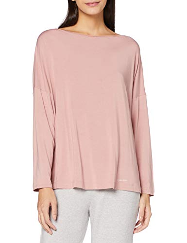 Calvin Klein Liquid Touch Camiseta de Manga Larga, Rosa (Alluring Blush ABH), S para Mujer