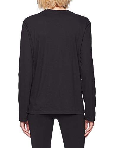 Calvin Klein L/s Crew Neck Camiseta, Negro (Black 001), Medium para Mujer