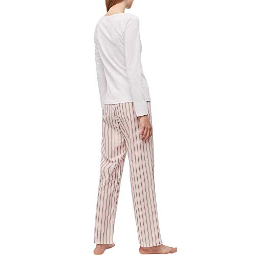 Calvin Klein L/s Pant Set Pijama, Rosa (Upright Stripe Opv), Medium (Pack de 2) para Mujer