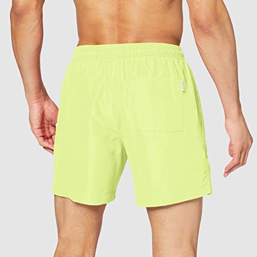 Calvin Klein Medium Drawstring Bañador, Amarillo (Safety Yellow ZAA), S para Hombre