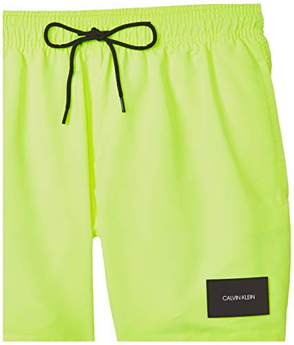 Calvin Klein Medium Drawstring Bañador, Amarillo (Safety Yellow ZAA), XL para Hombre