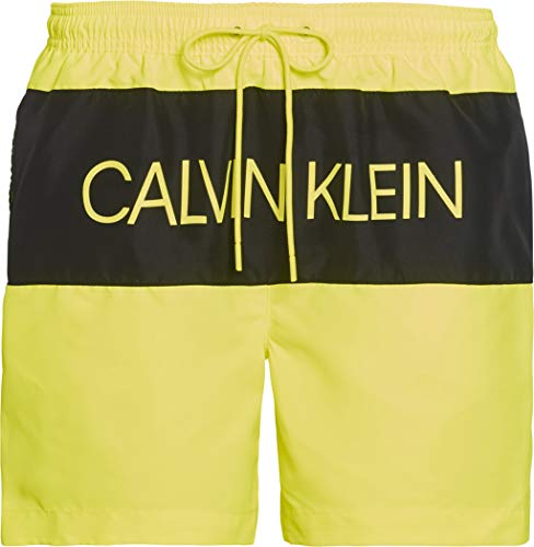 Calvin Klein Medium Drawstring Bañador, Amarillo (Safety Yellow ZAA), XXL para Hombre