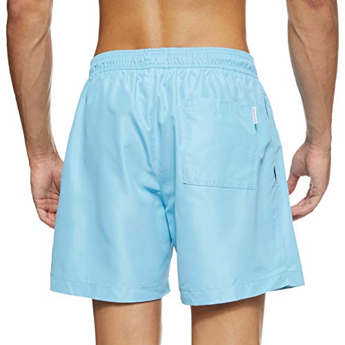 Calvin Klein Medium Drawstring Bañador, Azul (Air Blue Cae), L para Hombre