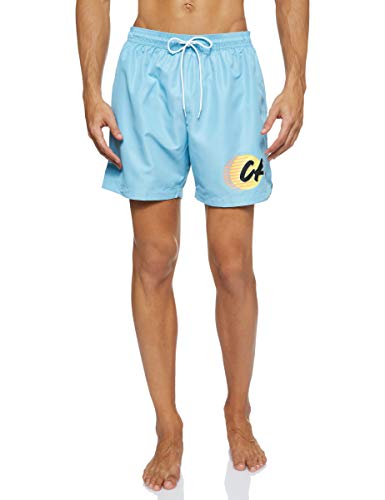 Calvin Klein Medium Drawstring Bañador, Azul (Air Blue Cae), L para Hombre